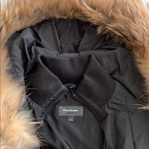 Mackage girls black winter coat size 8